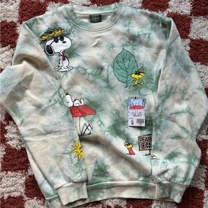 Parks Project Green Tie-Dye Peanuts Sweatshirt